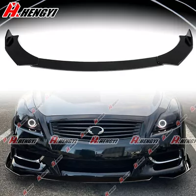 Front Lip Splitter Body Kit Gloss Black 4pc For Infiniti G37 Sedan • $47.99