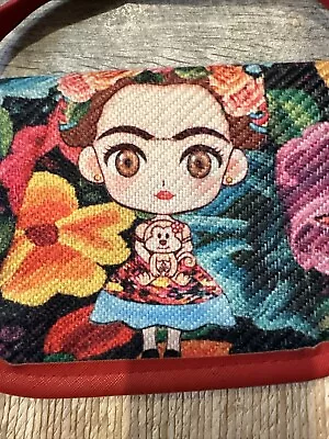 Frida Kahlo Straw Bag Handbag 100% Mexican Art Purse Jute Hecho En Mexico NWOT • $9.99