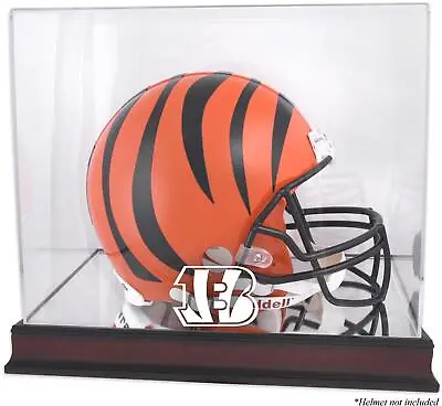 Cincinnati Bengals Mahogany Helmet Logo Display Case With Mirror Back - Fanatics • $119.99