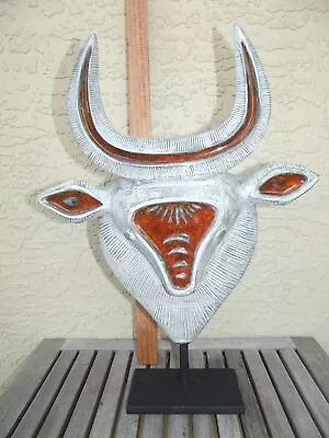 Vtg Jonathan Adler - Peru Modern Abstract Bull Head On Stand 20   T Free S/H • $349.99