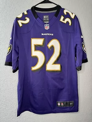 Nike Ray Lewis Baltimore Ravens NFL Football Sewn Purple Jersey Size S • $40