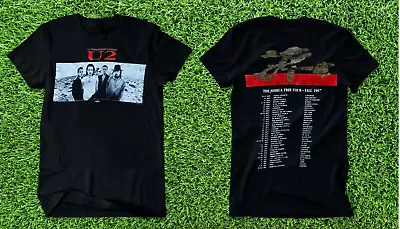 2 Sided 1987 U2 The Joshua Tree Tour Rock Band T Shirt Black • $7.99