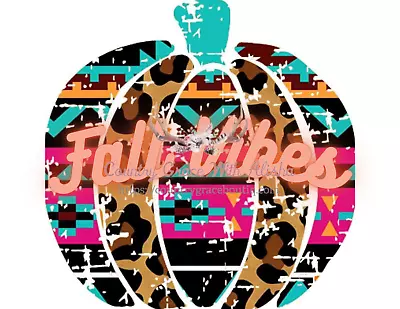 Sublimation Print Design Fall Vibes Pumpkin Ready To Press Heat Transfer • $2