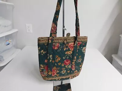 Vera Bradley Medium Button Tote Greenbriar VGUC • $9.99