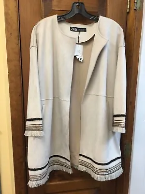 Zara Faux Suede Jacket Nwt Size Xl • $35