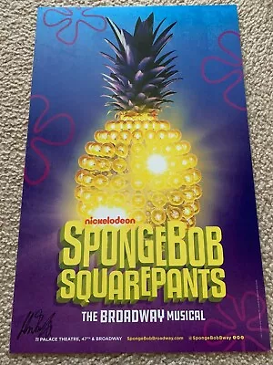 $45 • Buy SpongeBob CAST SIGNED Broadway Musical Poster/Window Card