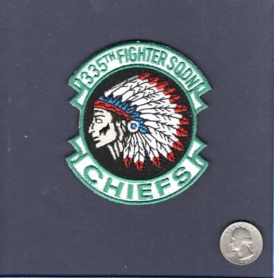 Original 335th FS CHIEFS USAF F-15 EAGLE Fighter Squadron Patch + V • $9.99