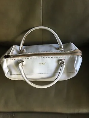 MATT & NAT Handbag Montréal VINTAGE COSMO Off White Long Zipper Leather • $26.89