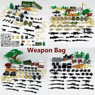 MIni Military Figures WEAPON PACK SWAT City Police Army Guns Rifles Set Lot • $53.31