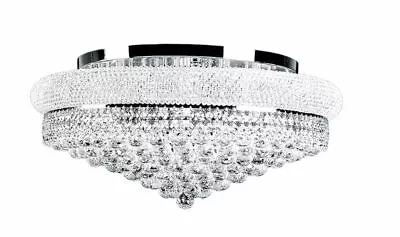 Chandelier Flush Mount Asfour Crystal Bedroom Bathroom Dining Room Light Fixture • $1264.52