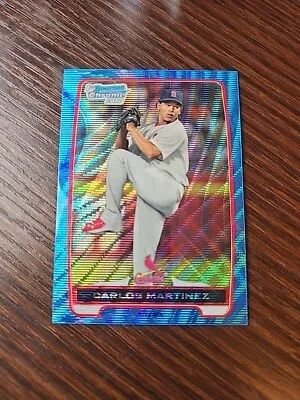 CARLOS MARTINEZ Cardinals 2012 Bowman Chrome BLUE WAVE REFRACTOR SP RC SSP • $0.99