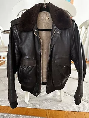 Authentic 70s Fur Lined Leather Jacket (men) • $100