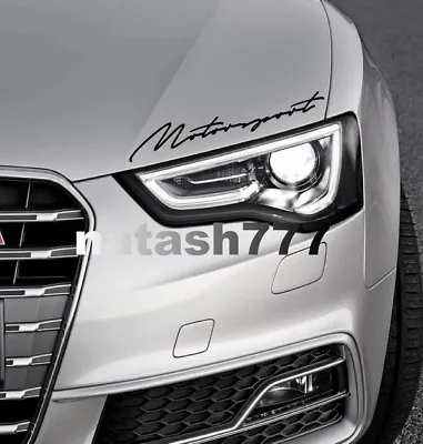 MOTORSPORT Performance Racing Sport Car Auto Vinyl Decal Sticker Emblem BLACK • $17.95