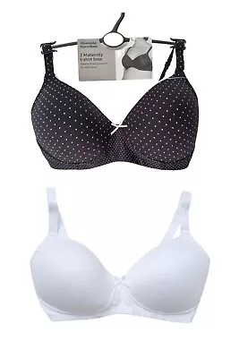 New With Tags 2 X Pregnancy / Maternity Non-Wired T-Shirt Bra Set Mothercare • $17.62