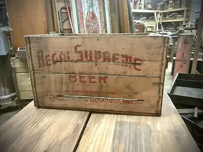 Rare Peoples Brewing Regal Supreme Wood Beer Crate Case Duluth Minnesota Vintage • $90