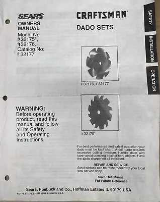 Sears Craftsman 6-in Standard Stack Dado Saw Blades # 932175 (Never Used) • $15