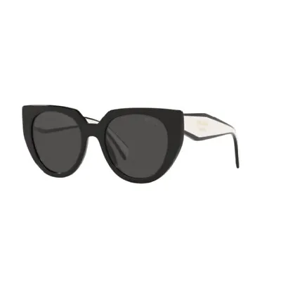 $299 • Buy Prada PR 14WS 52 Dark Grey & Black/Talc Sunglasses