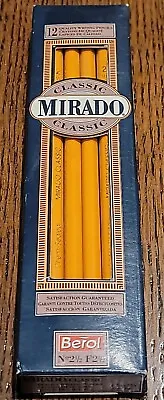 Vintage 1993 12 Berol MIRADO WOODTONES True Medium Pencils Box 174 2 1/2 HB NOS • $14.98