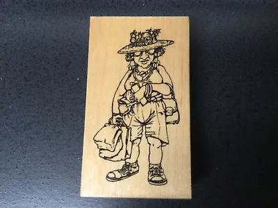 VIP BAG LADY Wood Mounted Rubber Stamp • $6.50