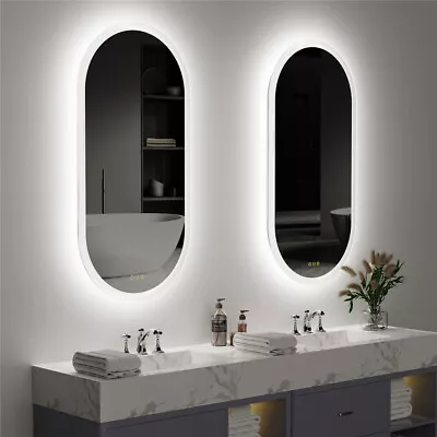 80/100/120CM Oversize LED Backlit Bathroom Mirror Antifog Makeup Vanity Mirror • $239.96
