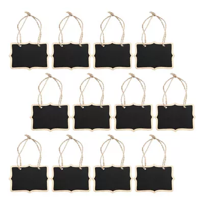 12PCS Hanging Chalkboard Chalkboard Labels For Baskets Wooden Chalkboard Tags • $11.46