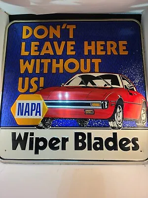 1970s Original Vintage Napa Wiper Blades Sign Metal Embossed Gas Oil Nice • $110