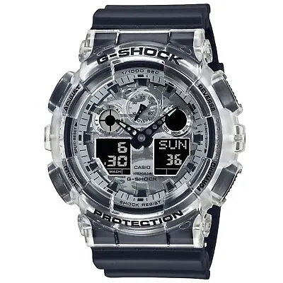 Casio G-Shock Men's GA100SKC-1A Black/Clear Analog-Digital Watch Timepiece Ac... • $94.50