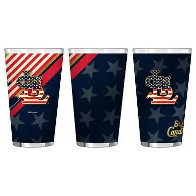 $15.25 • Buy Boelter Brands MLB St. Louis Cardinals Americana 16 Oz Sublimated Pint Glass (1)