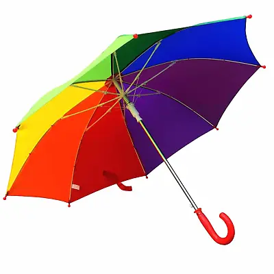 Willow Tree Childrens Kids Colourful Auto Open Rainbow Umbrella • $12.95