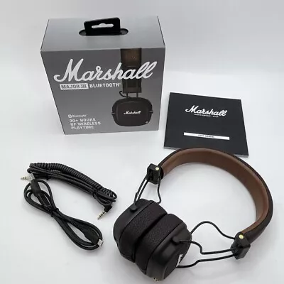  Marshall Major III On-Ear Wireless Headphones Brown - Authentic From Japan • $95.99