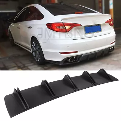 For Hyundai Sonata Rear Bumper Diffuser 5 Shark Fins Spoiler Lip Splitter Kit • $39.88