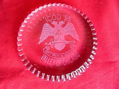 Vintage 1995 ICOD Valley Of Chicago 32nd Degree Masonic Glass Paperweight • $9.99