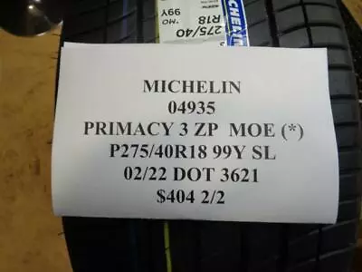 2 Michelin Primacy 3 Mo Mercedes P 275 40 18 99y Sl Summer Tires 04935 Bq2 • $670.64