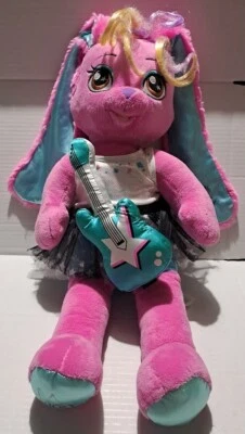 £19.99 • Buy Build A Bear Honey Girls Pink Bunny Rabbit Plush Soft Toy With Dress And Guitar