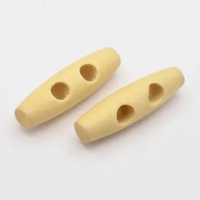 £2.70 • Buy 10 X ARAN TOGGLE BUTTONS, 2 HOLE, WOODEN, CHOOSE COLOUR 