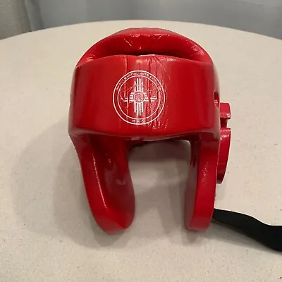 Martial Arts Taekwondo Karate Helmet Head Gear Adult Size S Red Century • $14.95