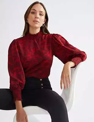 KATIES - Womens Tops -  Shirred Neck Blouse • $37.62