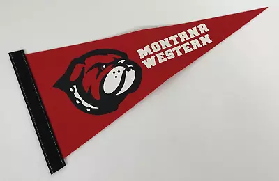 Vintage Red Bulldog University Of Montana Western Pennant Flag Felt Banner • $9.99