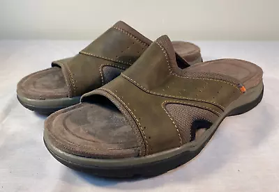 Earth Spirit Slide Sandals Men's Brown Leather Slip On - US 13 • $19.99