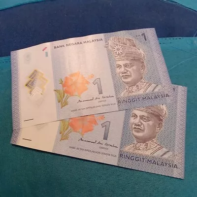 2017 Malaysia 1 RINGGIT Banknote - Auth P51b Btr Circ Polymer Abrahim • $1.39