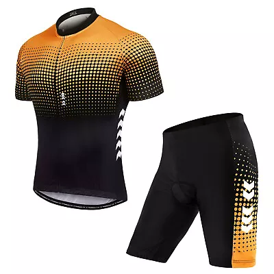 Men's Summer Short Suits Cycling Set Cycling Jersey With 5D  Padded A3G2 • $18.49