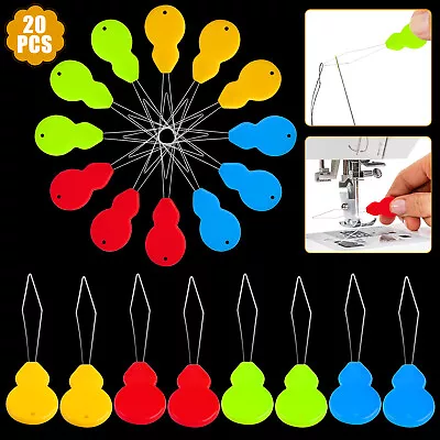 $7.28 • Buy 20PCS Needle Threader Hand Machine Sewing DIY Simple Craft Threading Guide Tools