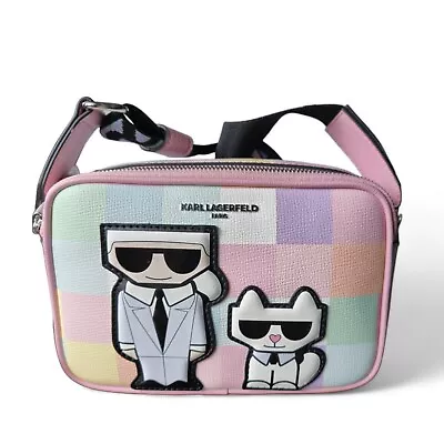 Karl Lagerfeld Paris Maybelle Crossbody Camera Bag Blush Combo • $95.99