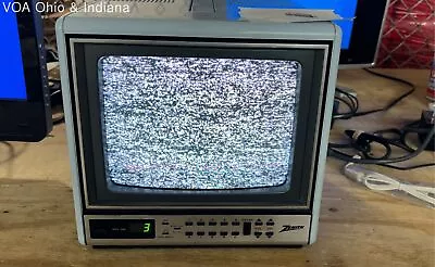 Vintage Zenith Space Command Cube TV F0920A Medical 9  CRT Monitor Pale Blue • $14.99