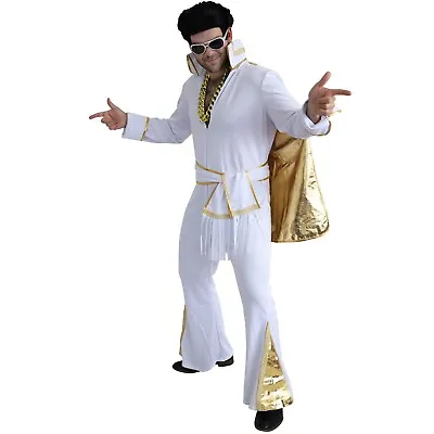 1960s Vegas Rockstar Elvis Presley Rock And Roll Mens Costume • $64.99