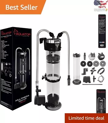 Efficient Media Reactor With Adjustable Flow Pump - Up-Flow Filtration For 50... • $139.99