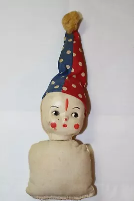 Vintage Antique Paper Mache Clown Doll Head Painted • $35