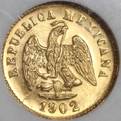 1902-Mo NGC MS 66 Mexico Gold 1 Peso Gem Mint State Coin (21042105C) • $1799