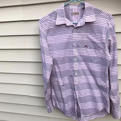 Mens Burberry Brit Casual Shirt Size M Slim Fit • $19.99