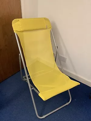 Lafuma Maxi Transat Comfort Deck Chair  In Yellow - 64402 • £110